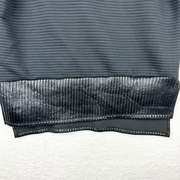 Fabletics Bre Long-Sleeve Tunic Top Sweatshirt Textured Faux Leather Look Size L - Picture 6 of 15